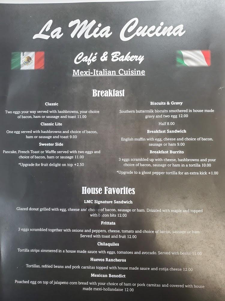 La Mia Cucina Cafe & Bakery Mexi-Italian Cuisine Menu image 3